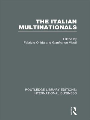 cover image of The Italian Multinationals (RLE International Business)